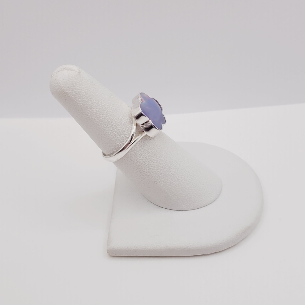 925 Sterling Silver Aurora Opal Cloud Ring – Iridescent Pastel Glow - Picture 8 of 11